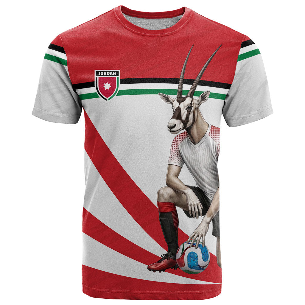 Personalized Jordan Football Oryx Mascot T Shirt Patriotic Diagonal Stripe Athletic Graphic