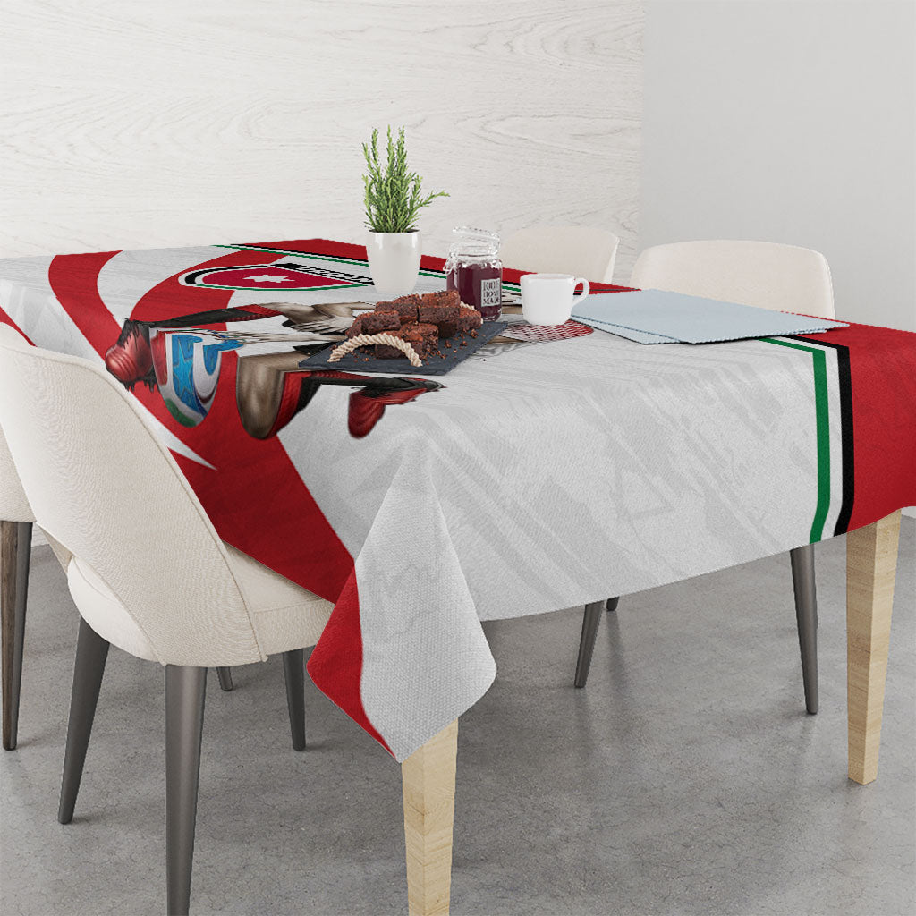Jordan Football Oryx Mascot Tablecloth Patriotic Diagonal Stripe Athletic Graphic