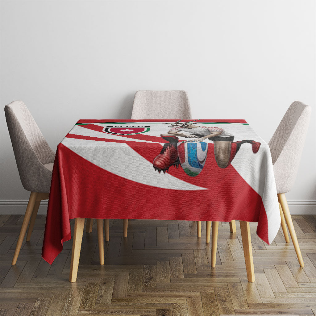 Jordan Football Oryx Mascot Tablecloth Patriotic Diagonal Stripe Athletic Graphic
