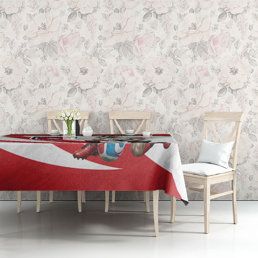 Jordan Football Oryx Mascot Tablecloth Patriotic Diagonal Stripe Athletic Graphic