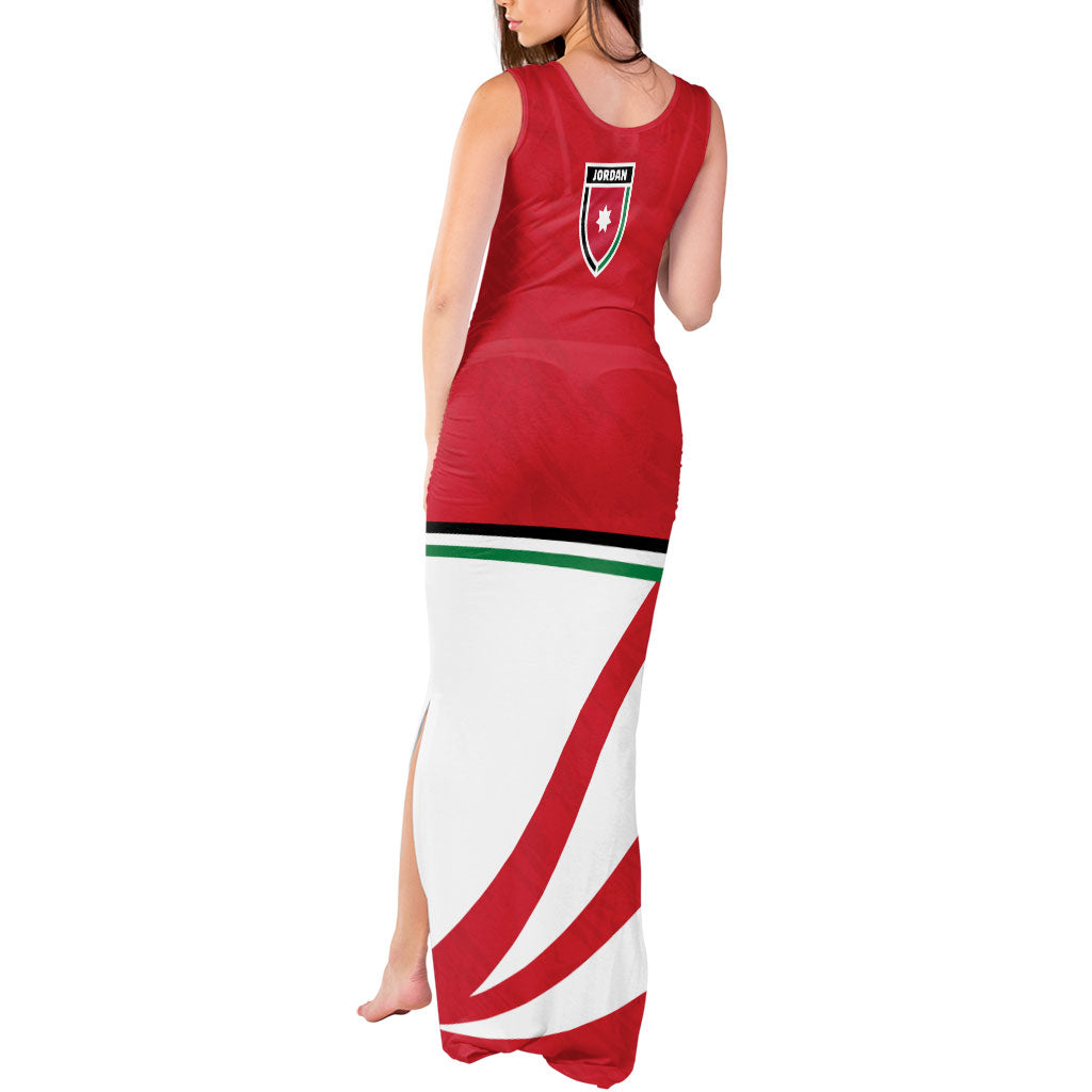 Jordan Football Oryx Mascot Tank Maxi Dress Patriotic Diagonal Stripe Athletic Graphic