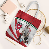 Jordan Football Oryx Mascot Tote Bag Patriotic Diagonal Stripe Athletic Graphic