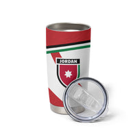 Jordan Football Oryx Mascot Tumbler Cup Patriotic Diagonal Stripe Athletic Graphic