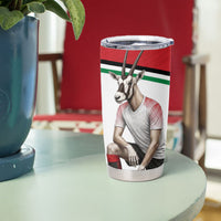 Jordan Football Oryx Mascot Tumbler Cup Patriotic Diagonal Stripe Athletic Graphic