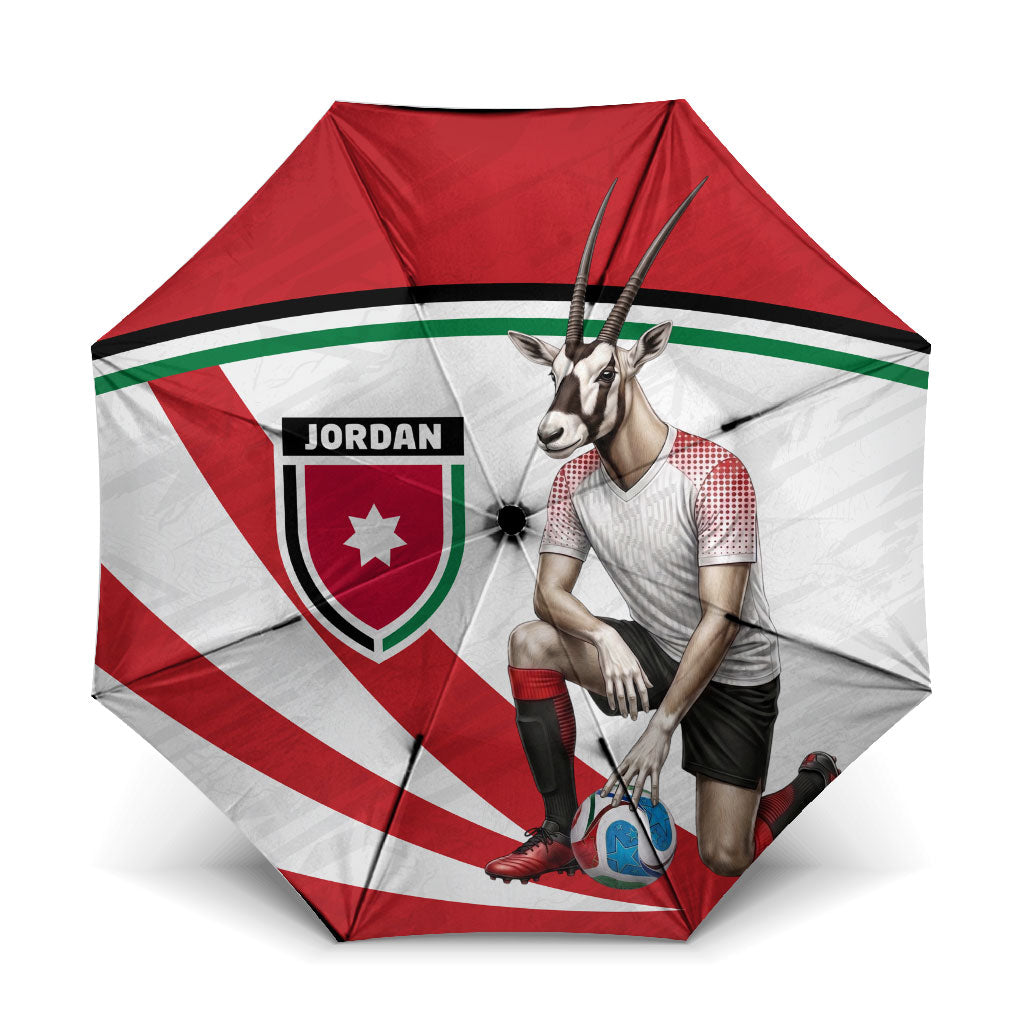 Jordan Football Oryx Mascot Umbrella Patriotic Diagonal Stripe Athletic Graphic