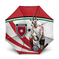Jordan Football Oryx Mascot Umbrella Patriotic Diagonal Stripe Athletic Graphic