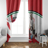 Jordan Football Oryx Mascot Window Curtain Patriotic Diagonal Stripe Athletic Graphic