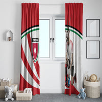 Jordan Football Oryx Mascot Window Curtain Patriotic Diagonal Stripe Athletic Graphic