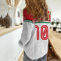 Personalized Jordan Football Oryx Mascot Women Casual Shirt Patriotic Diagonal Stripe Athletic Graphic