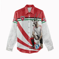 Personalized Jordan Football Oryx Mascot Women Casual Shirt Patriotic Diagonal Stripe Athletic Graphic
