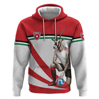 Personalized Jordan Football Oryx Mascot Zip Hoodie Patriotic Diagonal Stripe Athletic Graphic