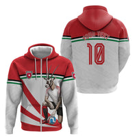 Personalized Jordan Football Oryx Mascot Zip Hoodie Patriotic Diagonal Stripe Athletic Graphic