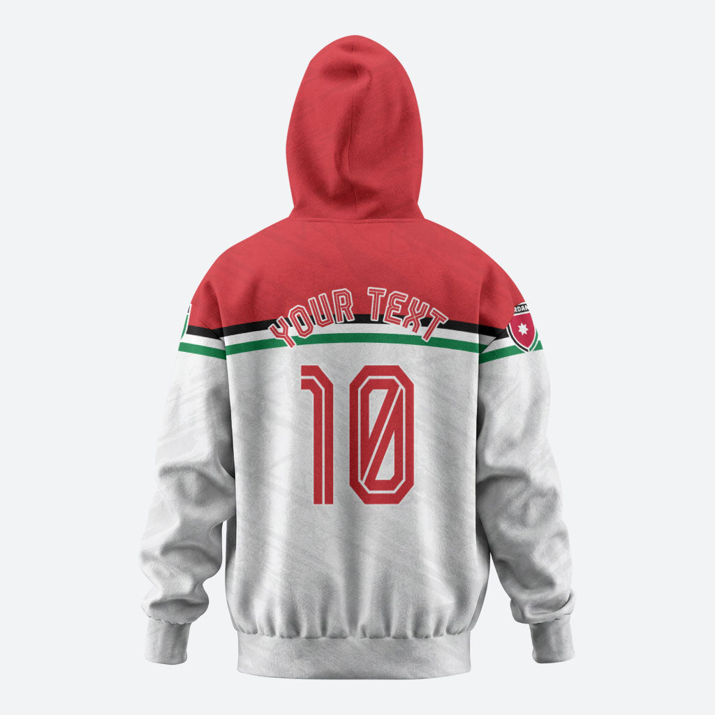 Personalized Jordan Football Oryx Mascot Zip Hoodie Patriotic Diagonal Stripe Athletic Graphic