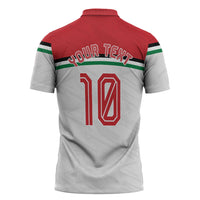 Personalized Jordan Football Oryx Mascot Zipper Polo Shirt Patriotic Diagonal Stripe Athletic Graphic