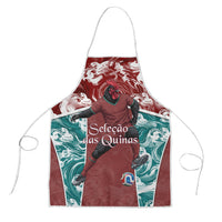 Portugal Football Apron Selecao das Quinas Rooster Mascot Ornate Marble Swirl