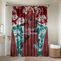 Portugal Football Bathroom Set Selecao das Quinas Rooster Mascot Ornate Marble Swirl
