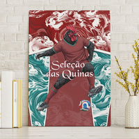 Portugal Football Canvas Wall Art Selecao das Quinas Rooster Mascot Ornate Marble Swirl