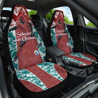 Portugal Football Car Seat Cover Selecao das Quinas Rooster Mascot Ornate Marble Swirl