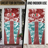Portugal Football Door Cover Selecao das Quinas Rooster Mascot Ornate Marble Swirl