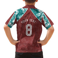 Personalized Portugal Football Hawaiian Shirt Selecao das Quinas Rooster Mascot Ornate Marble Swirl