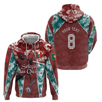 Personalized Portugal Football Hoodie Selecao das Quinas Rooster Mascot Ornate Marble Swirl