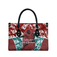 Portugal Football Leather Bag Selecao das Quinas Rooster Mascot Ornate Marble Swirl