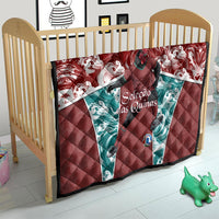 Portugal Football Quilt Selecao das Quinas Rooster Mascot Ornate Marble Swirl