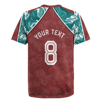 Personalized Portugal Football Rugby Jersey Selecao das Quinas Rooster Mascot Ornate Marble Swirl
