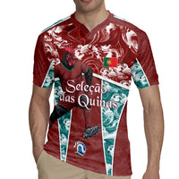 Personalized Portugal Football Rugby Jersey Selecao das Quinas Rooster Mascot Ornate Marble Swirl