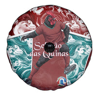 Portugal Football Spare Tire Cover Selecao das Quinas Rooster Mascot Ornate Marble Swirl