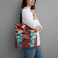 Portugal Football Tote Bag Selecao das Quinas Rooster Mascot Ornate Marble Swirl