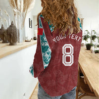 Personalized Portugal Football Women Casual Shirt Selecao das Quinas Rooster Mascot Ornate Marble Swirl