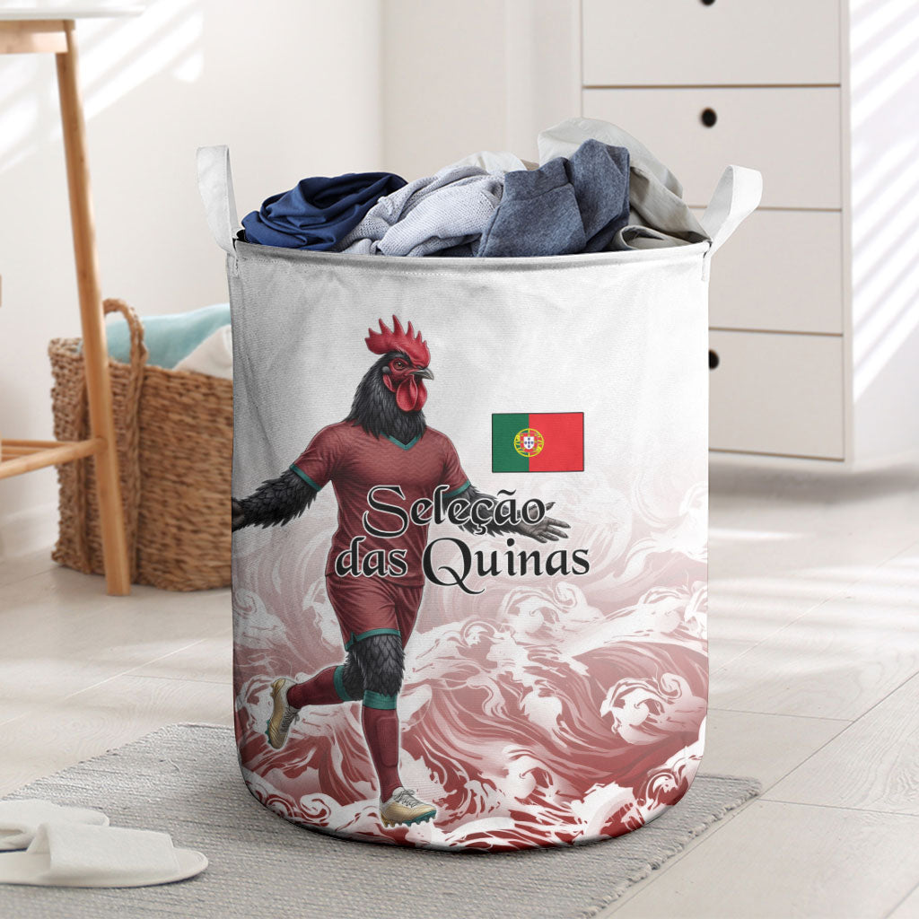 Portugal Football Selecao das Quinas Laundry Basket Rooster Mascot Patriotic Ornate
