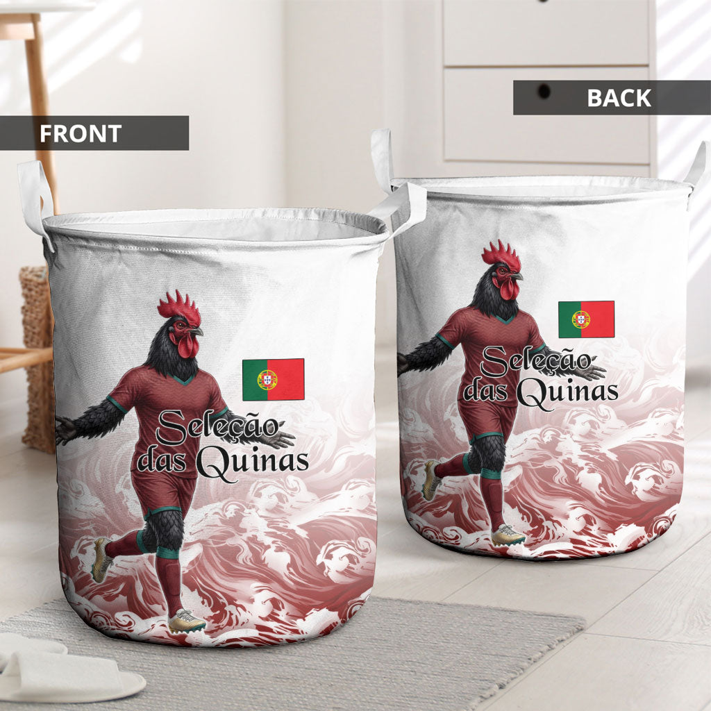 Portugal Football Selecao das Quinas Laundry Basket Rooster Mascot Patriotic Ornate