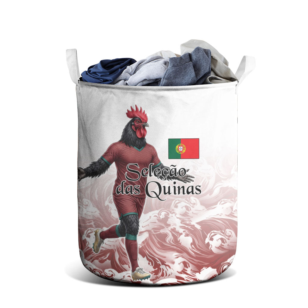 Portugal Football Selecao das Quinas Laundry Basket Rooster Mascot Patriotic Ornate