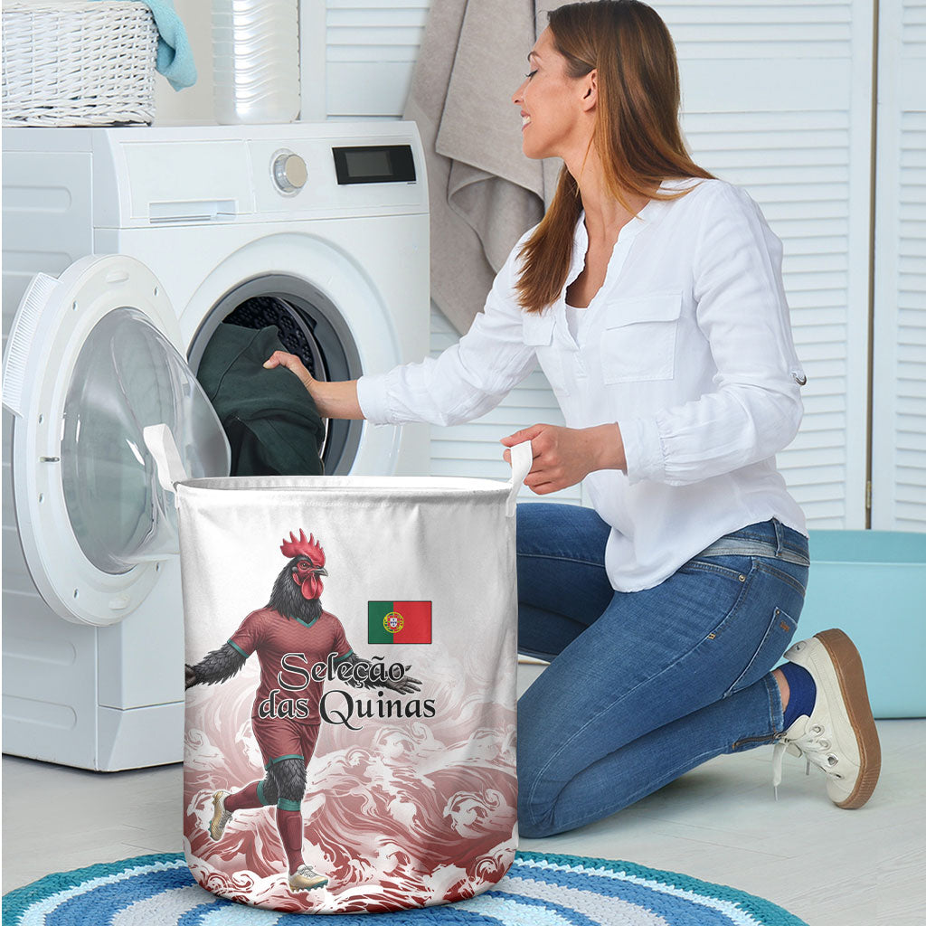 Portugal Football Selecao das Quinas Laundry Basket Rooster Mascot Patriotic Ornate