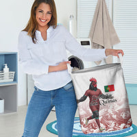 Portugal Football Selecao das Quinas Laundry Basket Rooster Mascot Patriotic Ornate