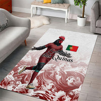 Portugal Football Selecao das Quinas Area Rug Rooster Mascot Patriotic Ornate
