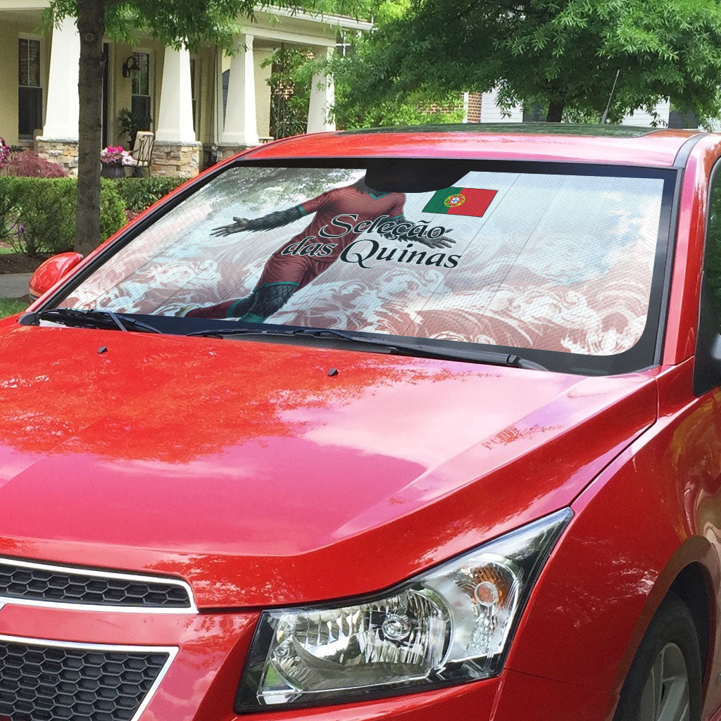 Portugal Football Selecao das Quinas Auto Sun Shade Rooster Mascot Patriotic Ornate