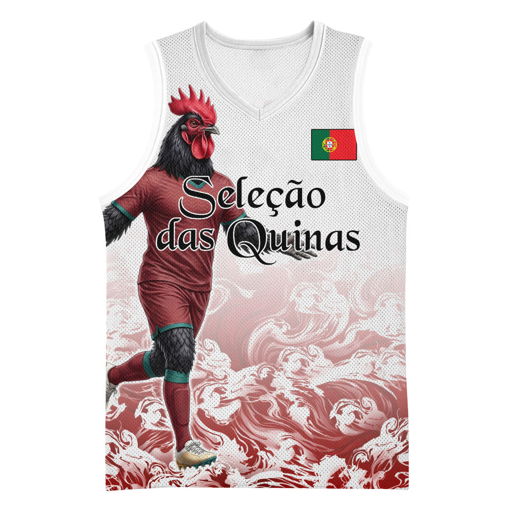 Personalized Portugal Football Selecao das Quinas Basketball Jersey Rooster Mascot Patriotic Ornate