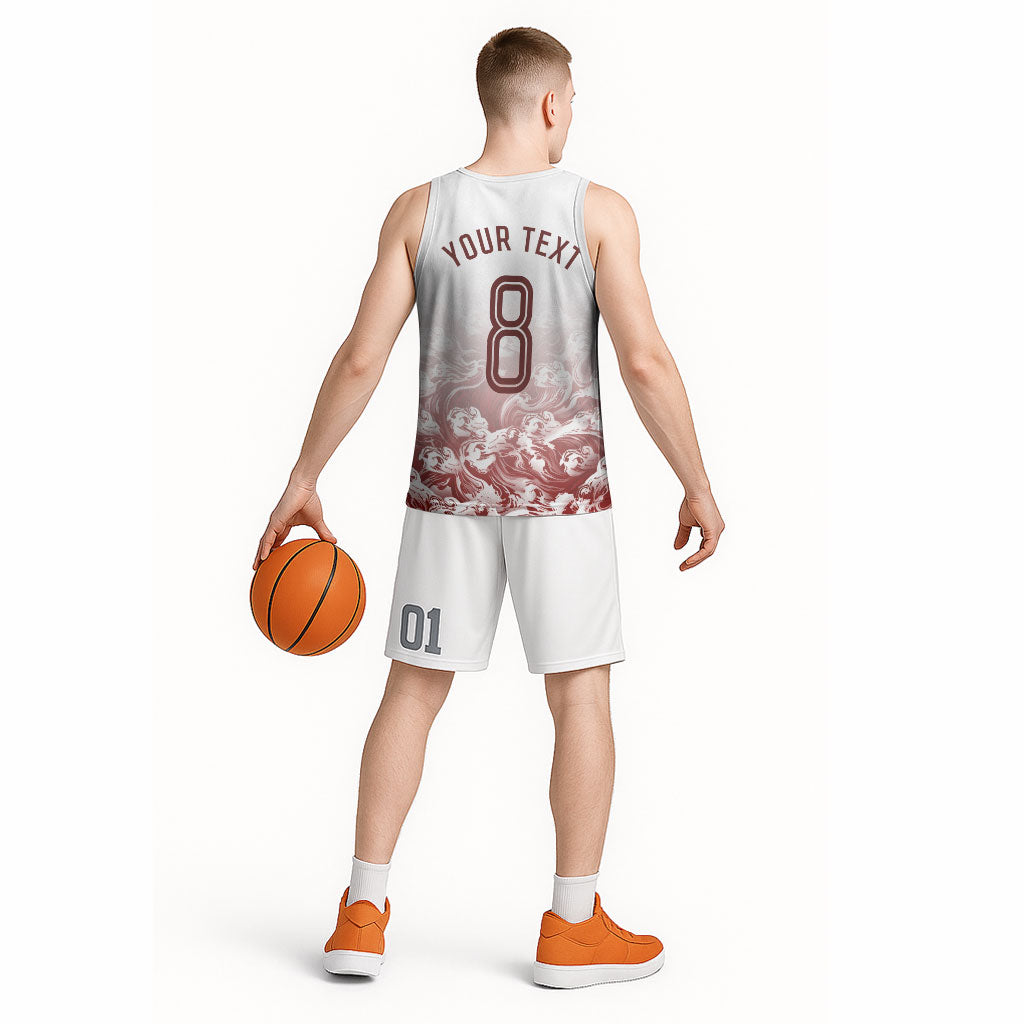 Personalized Portugal Football Selecao das Quinas Basketball Jersey Rooster Mascot Patriotic Ornate