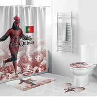 Portugal Football Selecao das Quinas Bathroom Set Rooster Mascot Patriotic Ornate