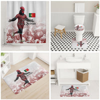 Portugal Football Selecao das Quinas Bathroom Set Rooster Mascot Patriotic Ornate