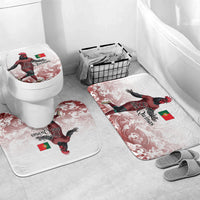 Portugal Football Selecao das Quinas Bathroom Set Rooster Mascot Patriotic Ornate