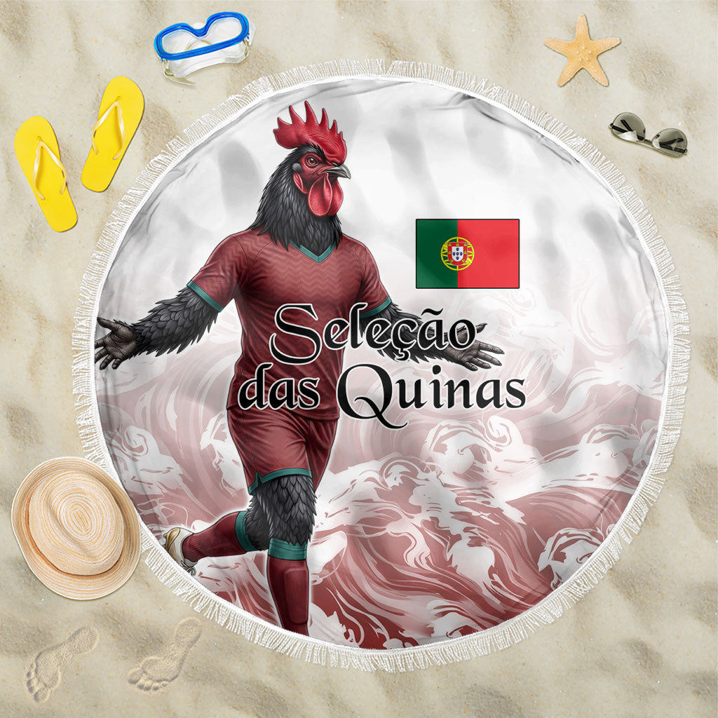 Portugal Football Selecao das Quinas Beach Blanket Rooster Mascot Patriotic Ornate