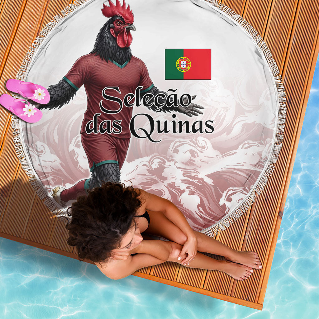 Portugal Football Selecao das Quinas Beach Blanket Rooster Mascot Patriotic Ornate
