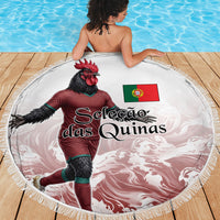 Portugal Football Selecao das Quinas Beach Blanket Rooster Mascot Patriotic Ornate