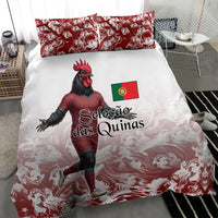 Portugal Football Selecao das Quinas Bedding Set Rooster Mascot Patriotic Ornate