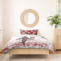 Portugal Football Selecao das Quinas Bedding Set Rooster Mascot Patriotic Ornate