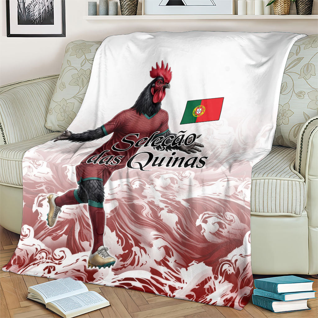 Portugal Football Selecao das Quinas Blanket Rooster Mascot Patriotic Ornate